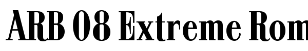 ARB 08 Extreme Roman AUG-32 CAS font preview